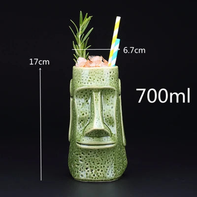 Ceramic 450mL Tiki Bar Beer Mug