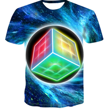 Boys 4-13Year Rubiks Cube 3D Summer Tees