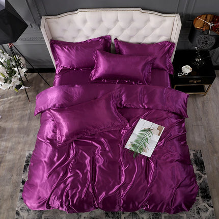 Nordic Style Rayon Solid Duvet Bedding Sets