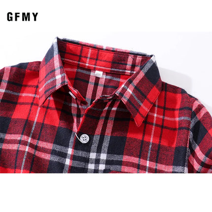 Boy Full Sleeve Plaid Fashion Shirts