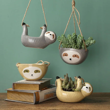 Ceramic Animal Hanging Plant Pots