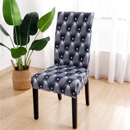 Geometric Elastic Dining Chair Cover Slipcover