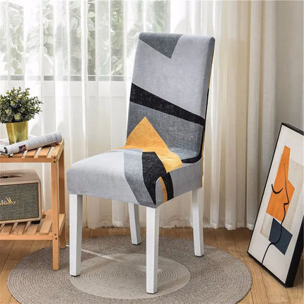 Geometric Elastic Dining Chair Cover Slipcover