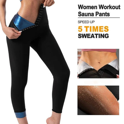 Women Activewear High Waist Sauna Fitness Leggings