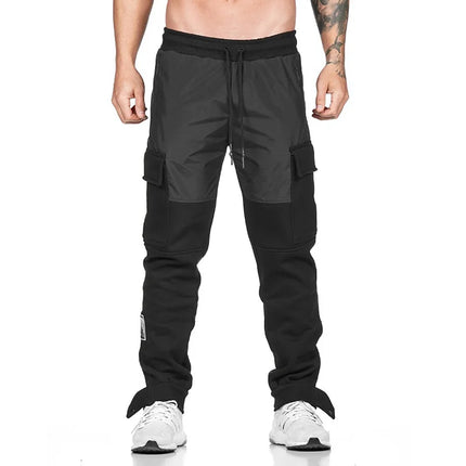 Men Cotton Casual Pocket Fitness Pants