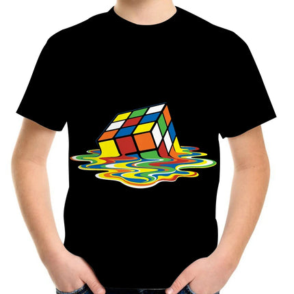 Boys 4-13Year Rubiks Cube 3D Summer Tees