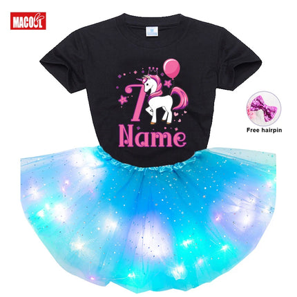 Baby Girl Birthday Unicorn Party Tutu Dress Sets