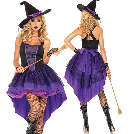 Women Carnival Purple Witch Costume