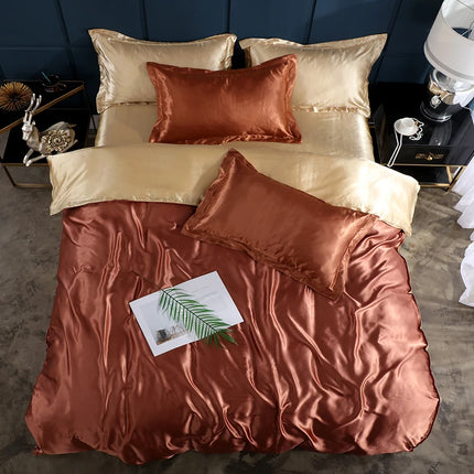 Nordic Style Rayon Solid Duvet Bedding Sets