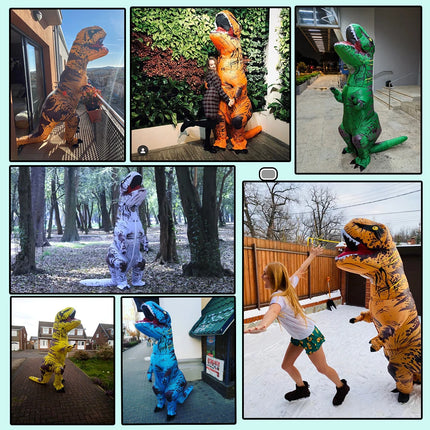 Adult Kid Boy Inflatable Dinosaur Costume Party Set