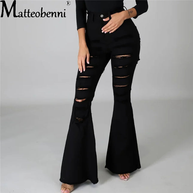 Women Western Fashion High Denim Jeans