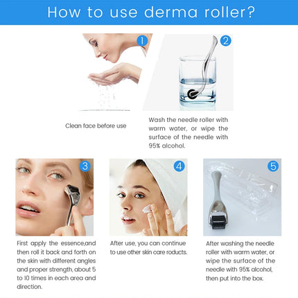 Facial Microneedle Roller Massager Beauty Instrument