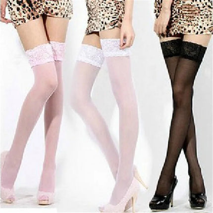 Women Lace Stay Up High Thigh Pantyhose