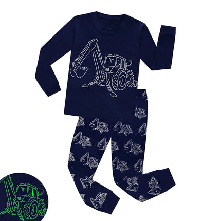 Baby Boy Luminous Dinosaur 3D Pajama Sleepwear Set