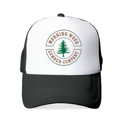 Men Morning Wood Co Funny Trucker Hat