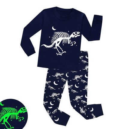 Baby Boy Luminous Dinosaur 3D Pajama Sleepwear Set