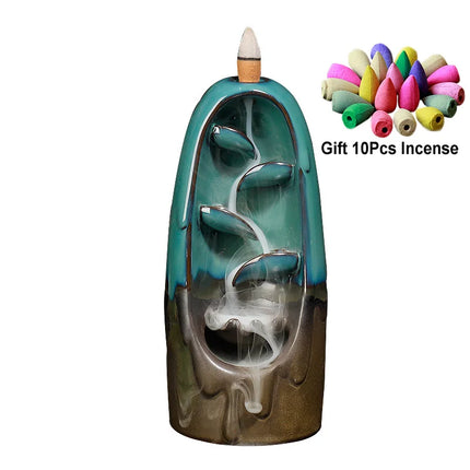 Waterfall Incense Burner Ceramic Set