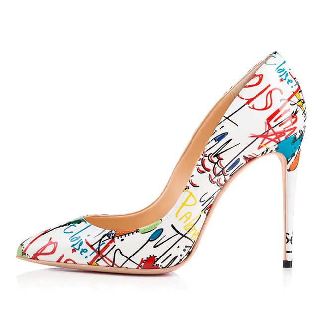 Women Graffiti Stiletto 12cm Party High Heels