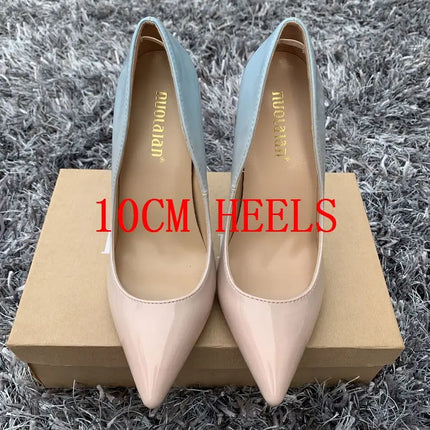 Women Fashion Gradient Stiletto Leather High Heels