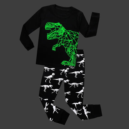 Baby Boy Luminous Dinosaur 3D Pajama Sleepwear Set