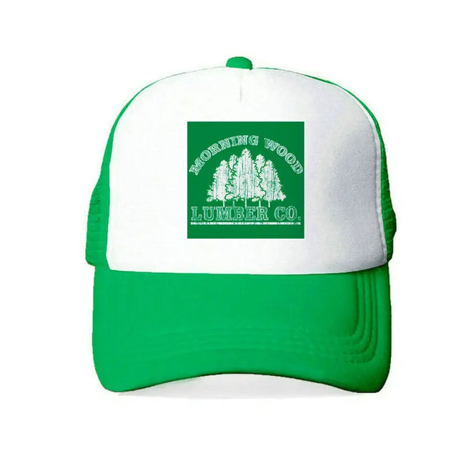 Men Morning Wood Co Funny Trucker Hat