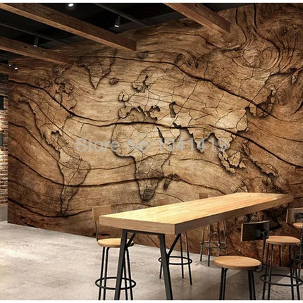 Custom 3D Wood Grain Map Wallpaper - Mad Fly Essentials