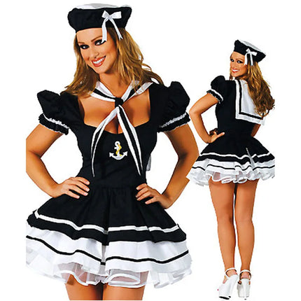 Women Sexy Sailor Cosplay Costume Party Dress Set