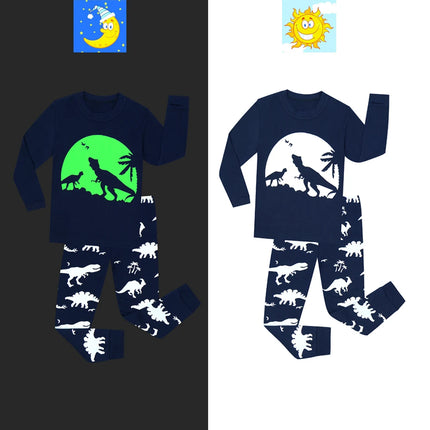 Baby Boy Luminous Dinosaur 3D Pajama Sleepwear Set