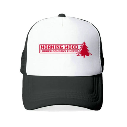 Men Morning Wood Co Funny Trucker Hat