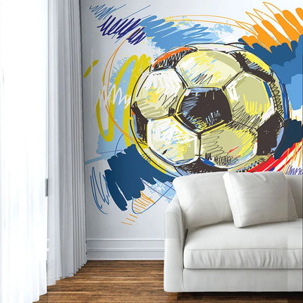 Custom 3D Modern Graffiti Soccer Wallpaper