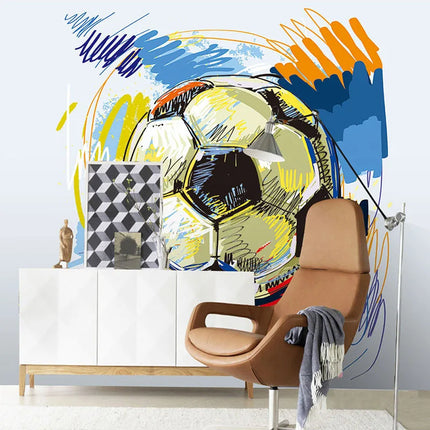 Custom 3D Modern Graffiti Soccer Wallpaper