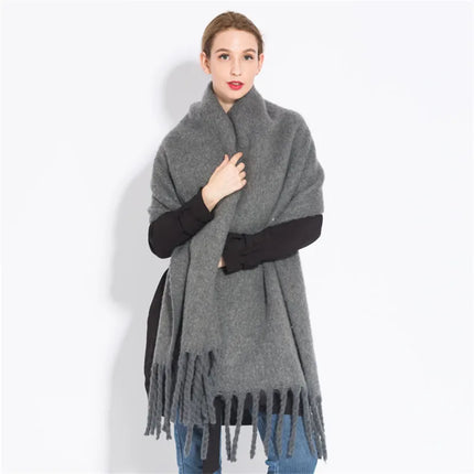 Women Fashion Warm Plaid Scarf Shawl