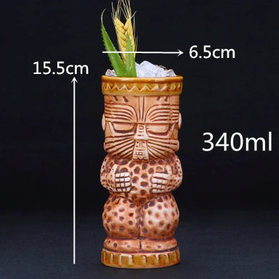 Ceramic 450mL Tiki Bar Beer Mug