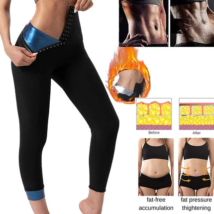 Women Activewear High Waist Sauna Fitness Leggings