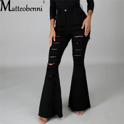 Women Western Fashion High Denim Jeans