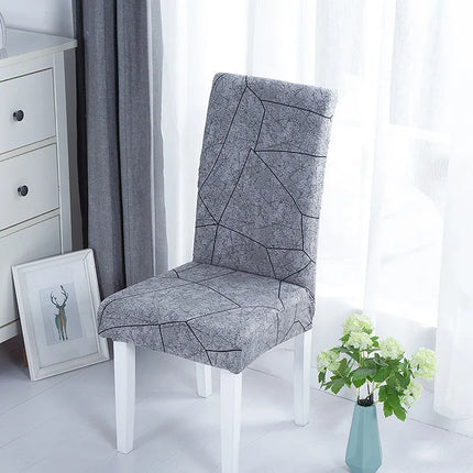 Geometric Elastic Dining Chair Cover Slipcover