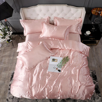 Nordic Style Rayon Solid Duvet Bedding Sets