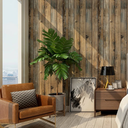 Retro Wood Grain Peel Stick 3D Wallpaper