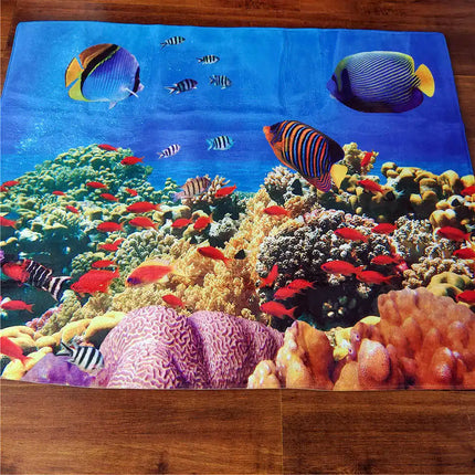 Modern 3D Fish Ocean Anti-Slip Area Rugs