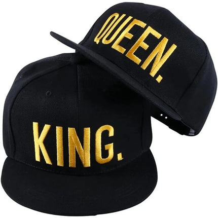 Men King Queen 3D Embroidered Baseball Hats