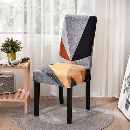 Geometric Elastic Dining Chair Cover Slipcover