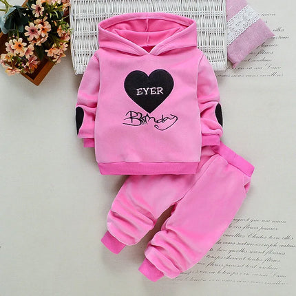 Baby Girls Winter Birthday Love Tracksuits Sets