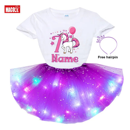 Baby Girl Birthday Unicorn Party Tutu Dress Sets