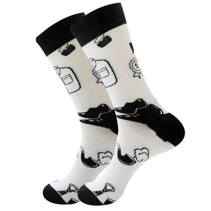 Men Combed 3D Funny Money Socks