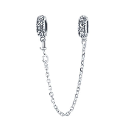 Women 925 Sterling Silver Cartoon Cat Charm Bracelet