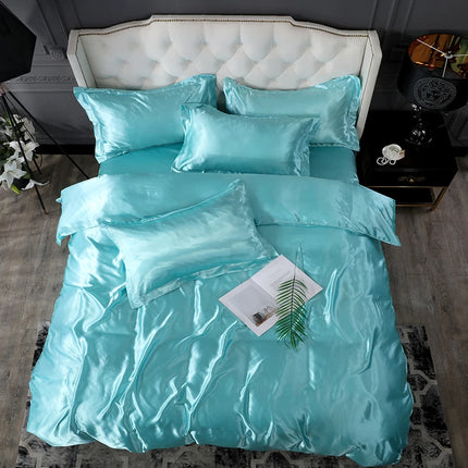 Nordic Style Rayon Solid Duvet Bedding Sets