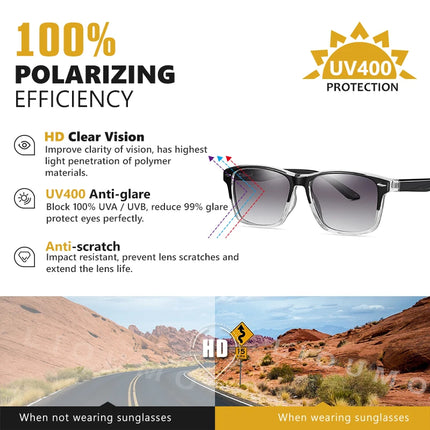 Women 2024 Ultralight TR90 Polarized Square Sunglasses