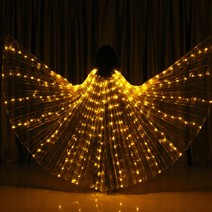 Women Rainbow LED Belly Dancing Wings