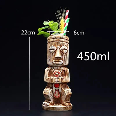 Ceramic 450mL Tiki Bar Beer Mug