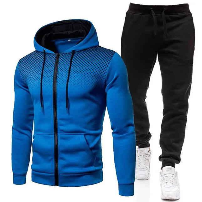 Men's Casual Gradient Long 2pc Tracksuits